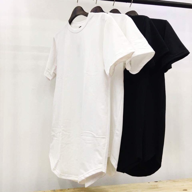 Áo thun nam thời trang lai bầu có Zip ( màu trắng và đen)
