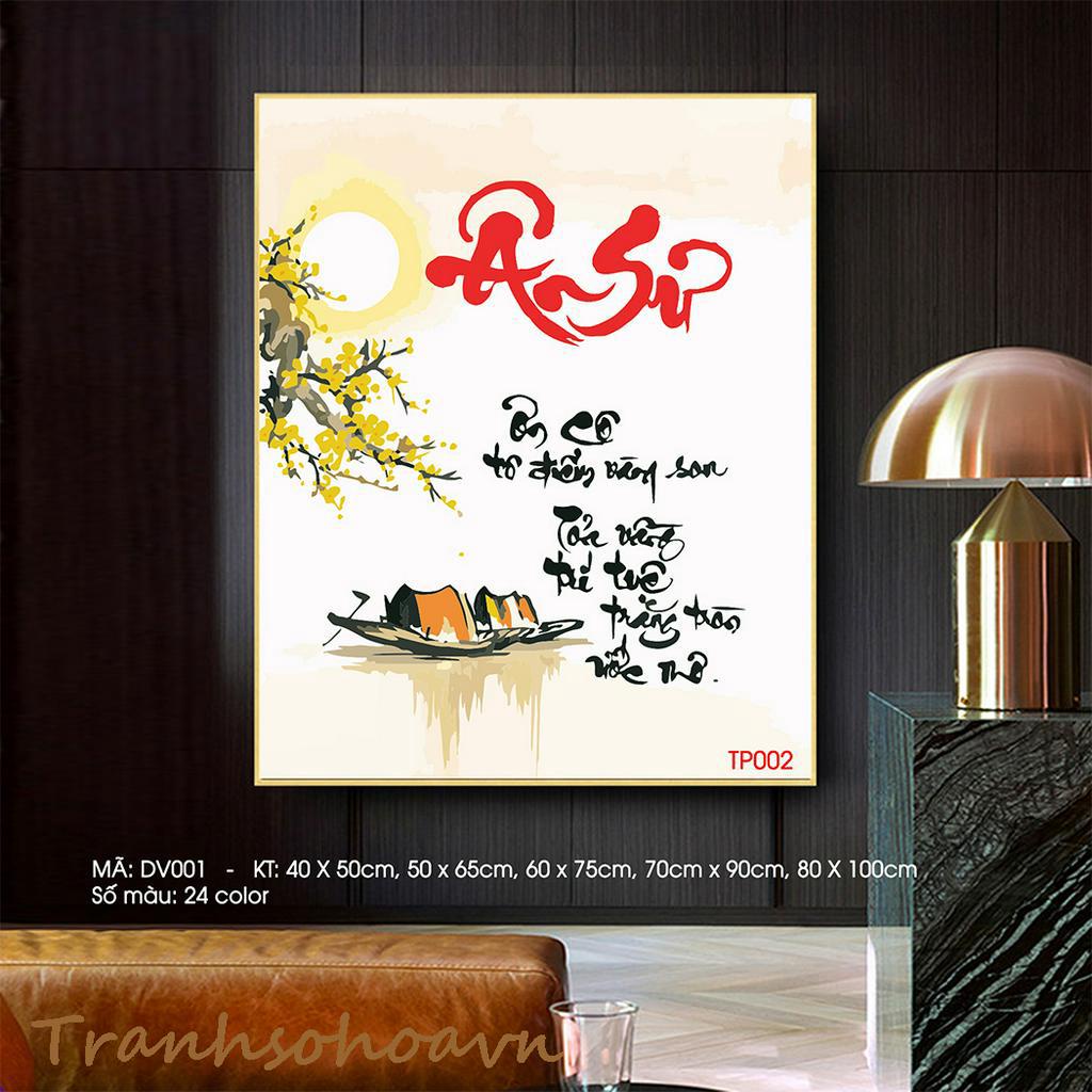 Tranh Sơn Dầu Số Hóa Thư Pháp Ân Sư Nhiều Kích Thước Tranhsohoavn Tranh Thư Pháp Ân Sư TP002