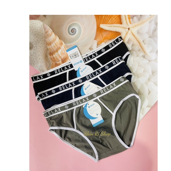 Quần sịp nam tam giác chính hãng Relax  chất liệu cotton Mỹ mềm mại thoáng mát