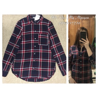 Sơmi kẻ bóoc đô HM auth