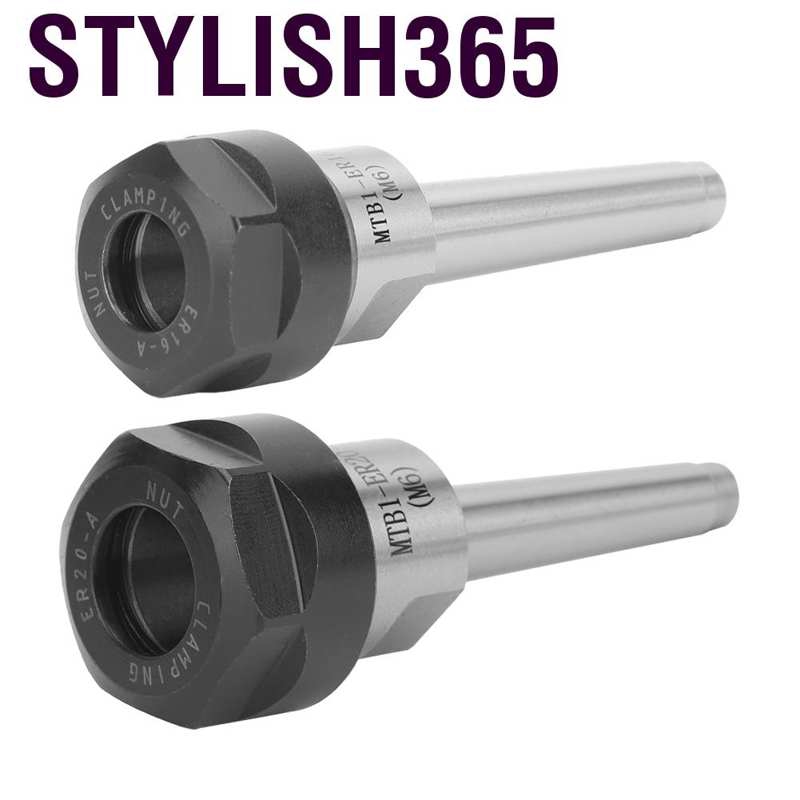 Stylish365 Collet holder with straight shank MTB1-ER16-M6/MTB1-ER20-M6 for milling cu