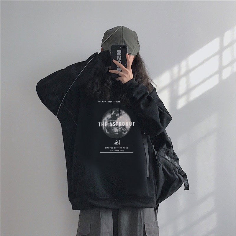 NRVP Áo Hoodie Tay Dài Dáng Rộng Phong Cách Hàn Quốc Mới Cho Nữ