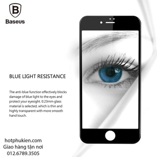 Miếng dán kính cường lực full 3D iPhone 7 Plus / iPhone 8 Plus Baseus Pet Soft (0.3mm, 9H, full HD, Pet Soft 3D. 3D Art)