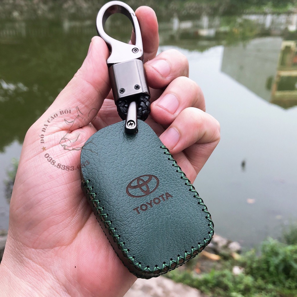 {Da Bò Tự Nhiên) Bao Da Chìa Khóa Smartkeys xe TOYOTA VIOS bản đủ 2019-2021, Nhiều Màu Sắc