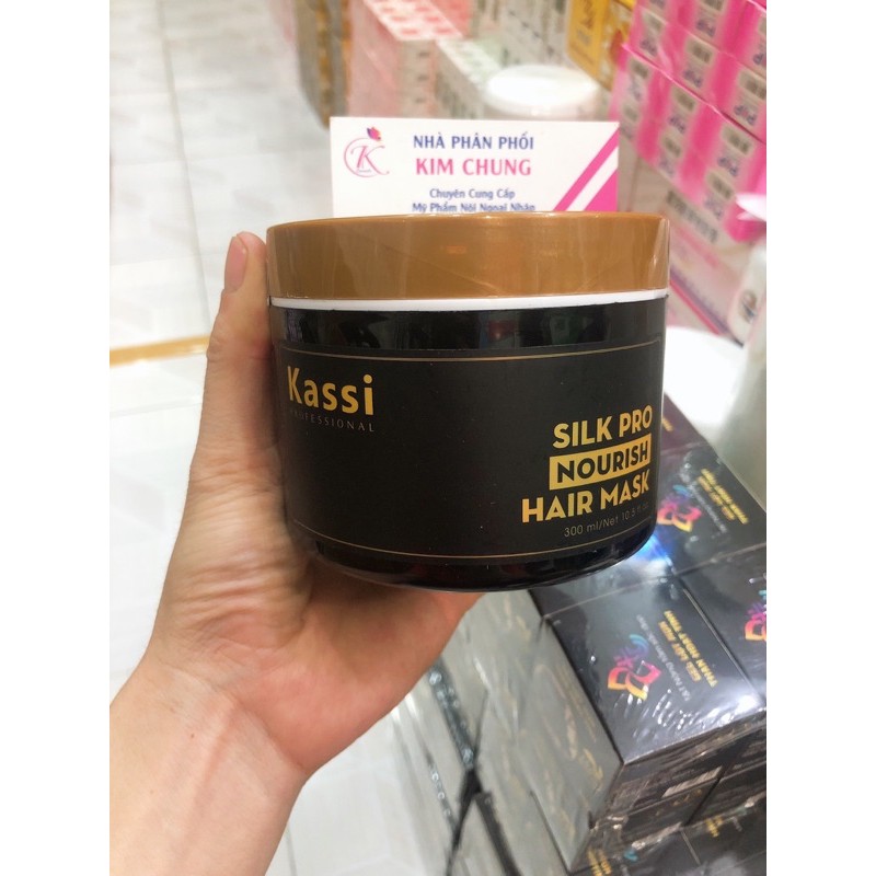Kem hấp ủ xả tóc Silk Pro Kassi phục hồi hư tổn 300ml