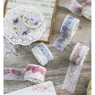 Băng dính trang trí washi tape chủ đề Vườn hoa WA016