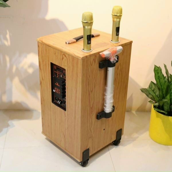 Loa kéo Kiomic K123  - Loa bass 3 tấc kèm 2 Micro âm thanh hay gia rẻ, Hàng chính hãng BH 6 tháng