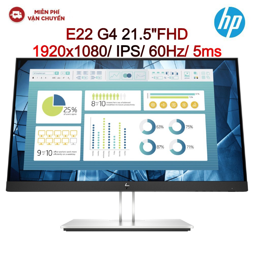 Màn hình LCD HP E22 G4 21.5"FHD 1920x1080/IPS/60Hz/5ms