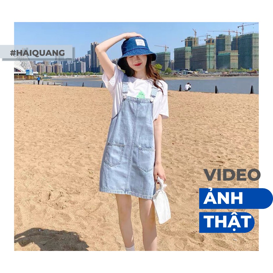 [Sẵn] VÁY YẾM JEAN XANH QUẢNG CHÂU