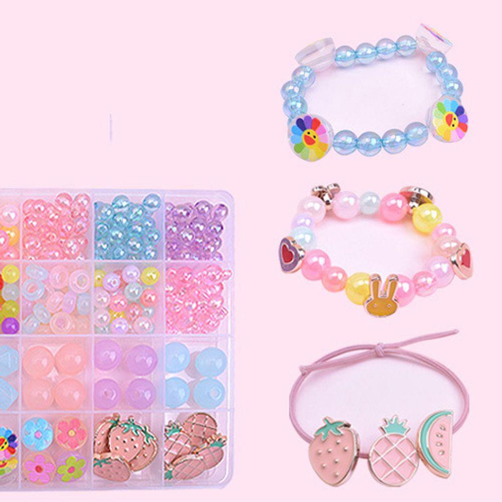 Goovanni Đồ Chơi Xỏ Hạt Nhiều Màu Sắc Làm Trang Sức Vòng Tay Dây Buộc Tóc Vòng Cổ Cho Bé Gái