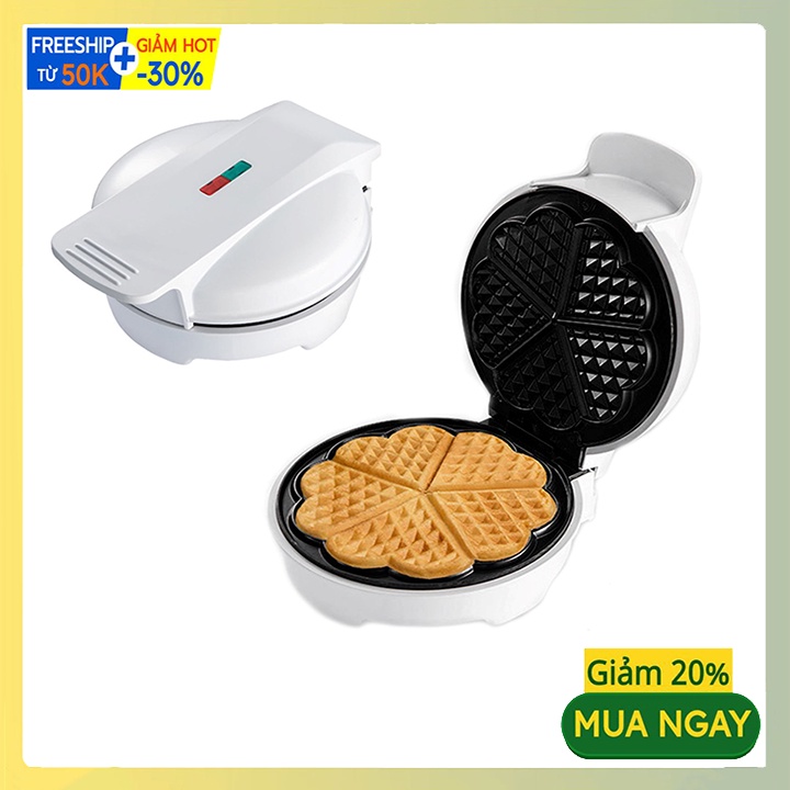 Máy làm bánh Waffle, Nướng bánh kẹp tổ ong đơn Sokany Chính hãng