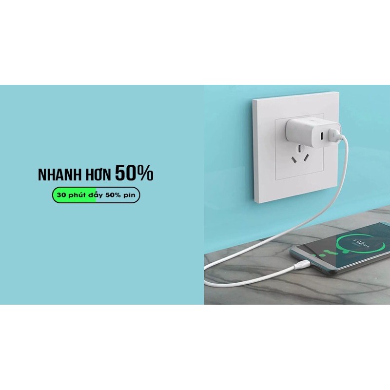 CỦ SẠC NHANH  18W WK U57