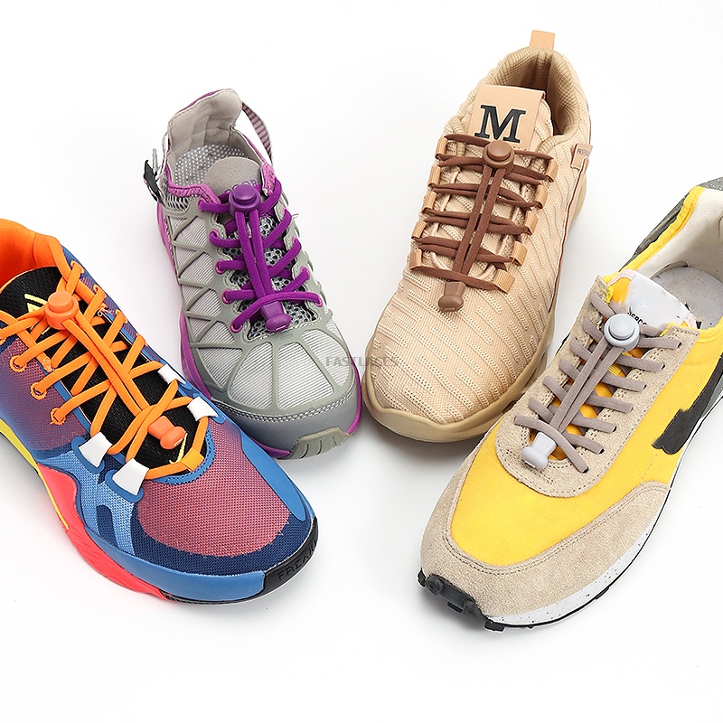 1 Cặp Dây Giày Thể Thao Co Giãn Không Cần Buộc Tiện Lợi