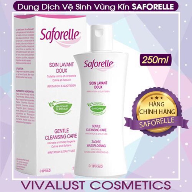 [250ml] Dung Dịch Vệ Sinh Vùng Kín SAFORELLE Gentle Cleansing Care - HÀNG CHÍNH HÃNG