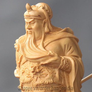 Tượng gỗ quan công trang trí (Khắc Tinh Xảo)