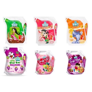 THÙNG 24 BỊCH SỮA KUN 110ML HƯƠNG CAM/ DÂU/ SOCOLA/ NHO/ỔI/ CÓ ĐƯỜNG