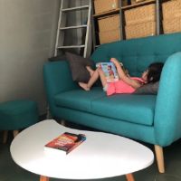 Bàn sofa 1m nữa hình bát quái
