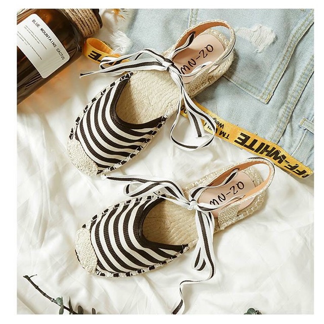 Dép cói buộc dây 
