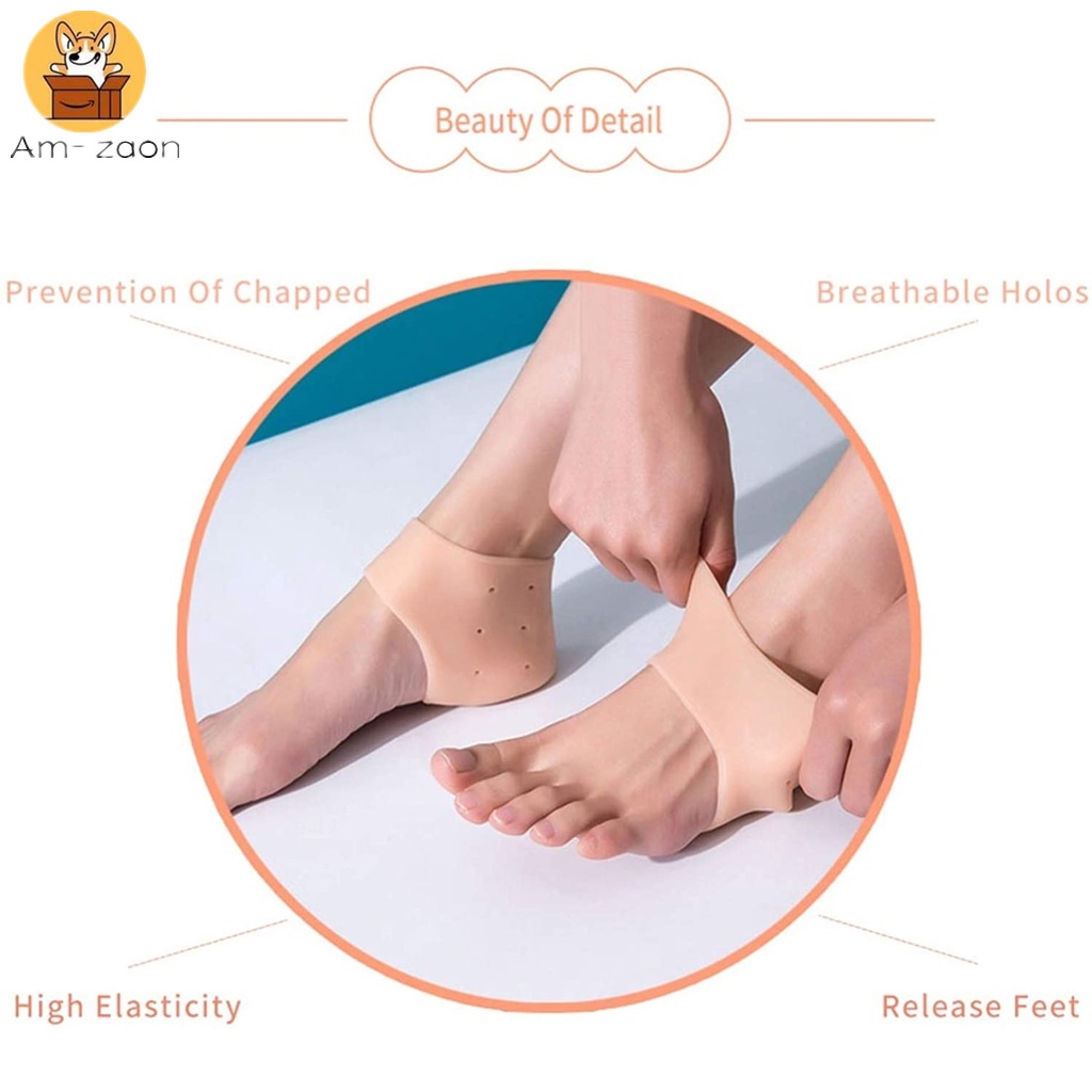 Miếng Lót Gót Chân Silicone Giữ Ẩm Chống Nứt Nẻ