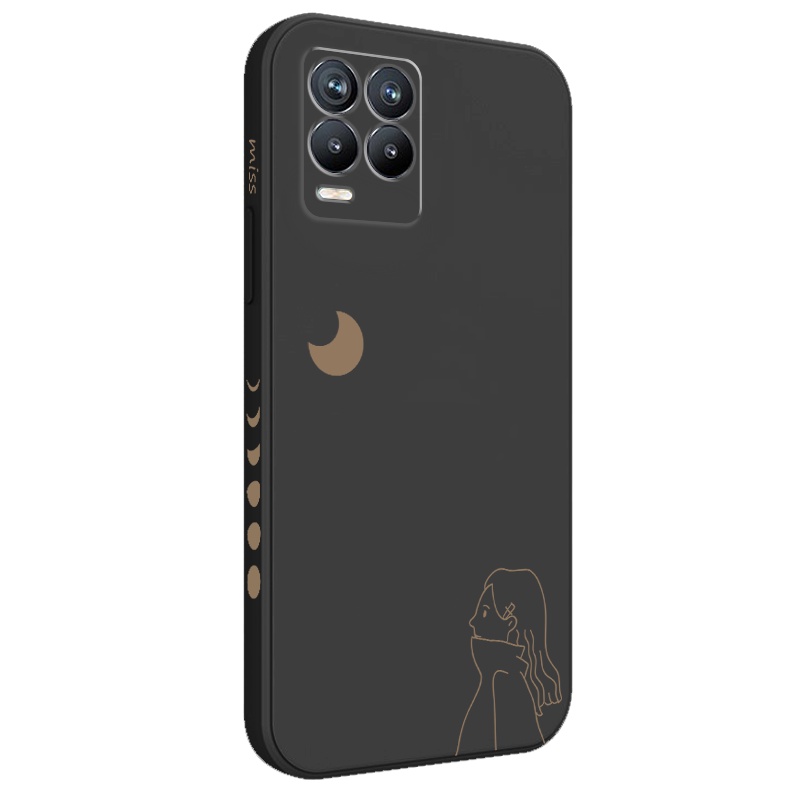 Ốp Điện Thoại Bằng Silicone Màu Trơn Cho Realme 8 8i Pro 4G 5G