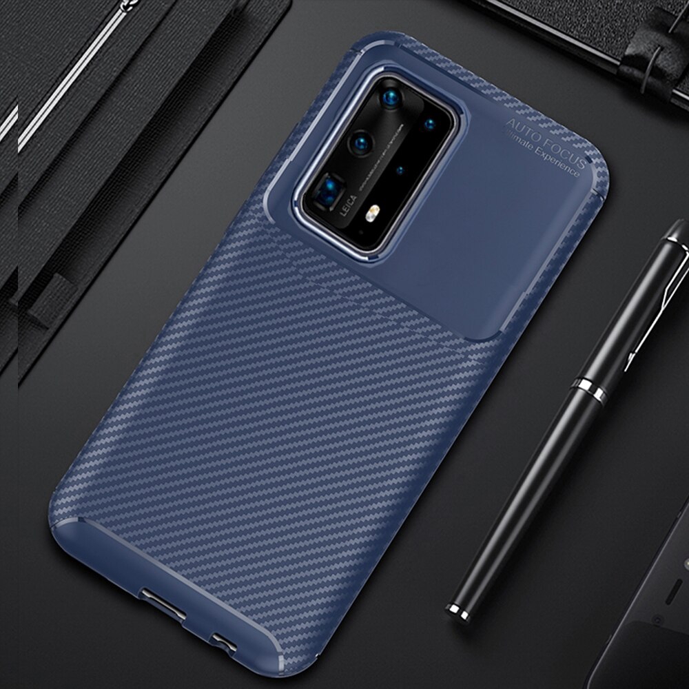 Ốp lưng sợi carbon cho Huawei P40 Pro+ P40 Pro Plus