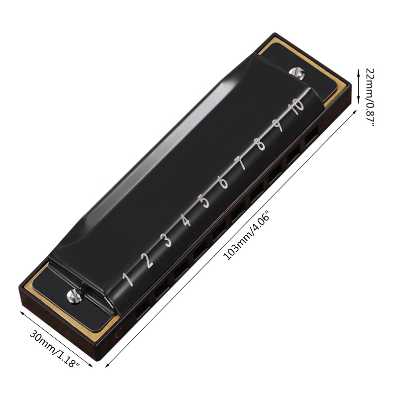 Kèn Harmonica 10 Lỗ 20 Tông Kèm Hộp Đựng Cho Người Lớn Và Trẻ Em