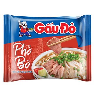 THÙNG 30 GÓI PHỞ ĂN BÒ GẤU ĐỎ