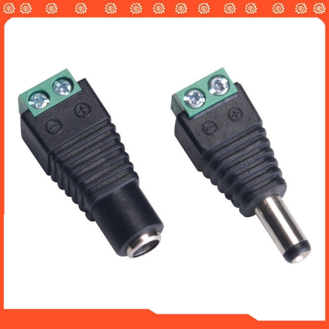 10Pcs Male Female DC Power Plug Jack Adapter Wire Connector for CCTV | BigBuy360 - bigbuy360.vn