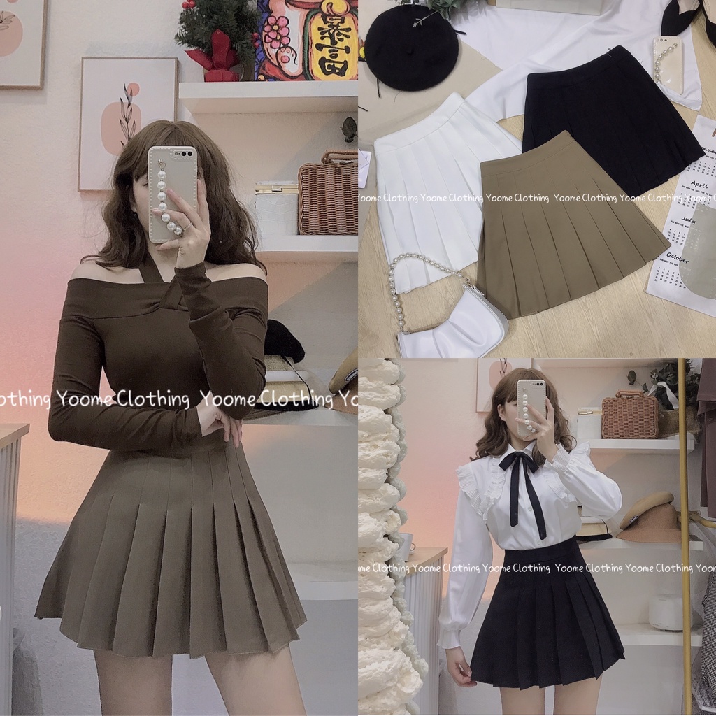Chân váy tennis xếp ly L1 chất umi dày dặn có quần bảo hộ cho nữ YoomeClothing ( ảnh thật tại shop )
