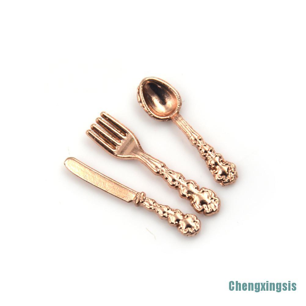 Bộ 12 Mô Hình Dao Trang Trí Nhà Bếp Tỉ Lệ 1: 12