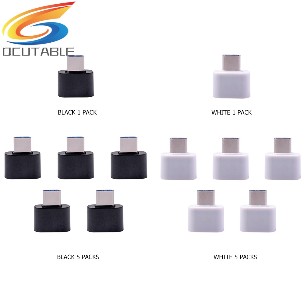 Set 1/5 đầu chuyển đổi OTG USB C đực sang USB 2.0 cái