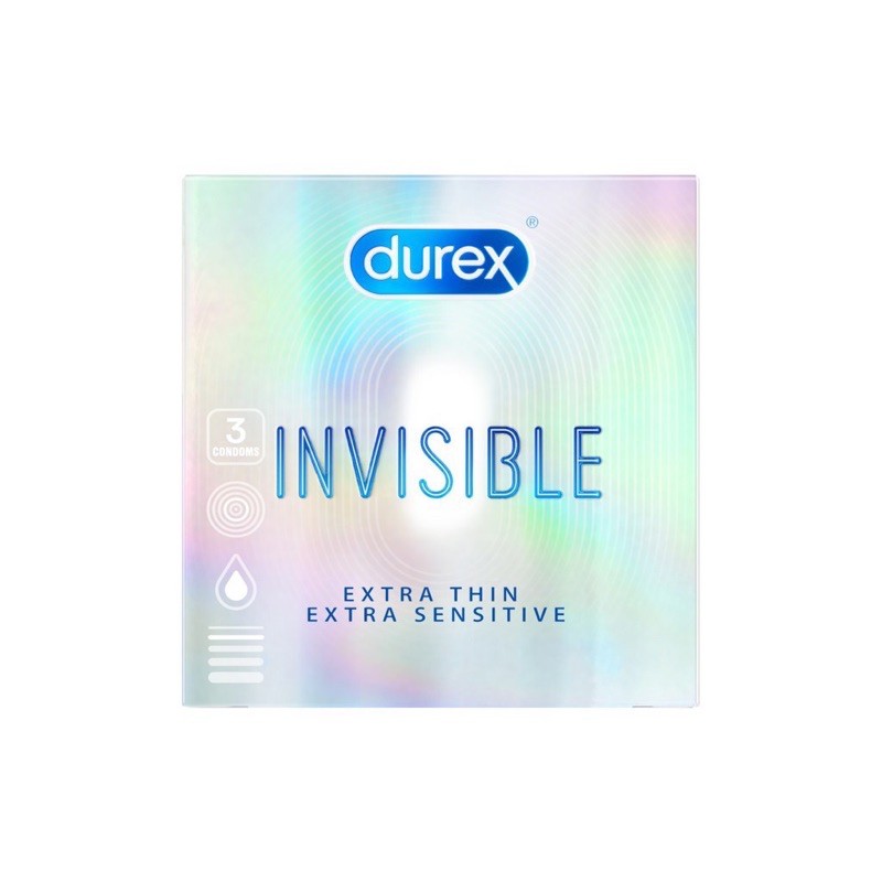 Bao Cao Su Mỏng Vô Hình Durex Invisible hộp 3 cái