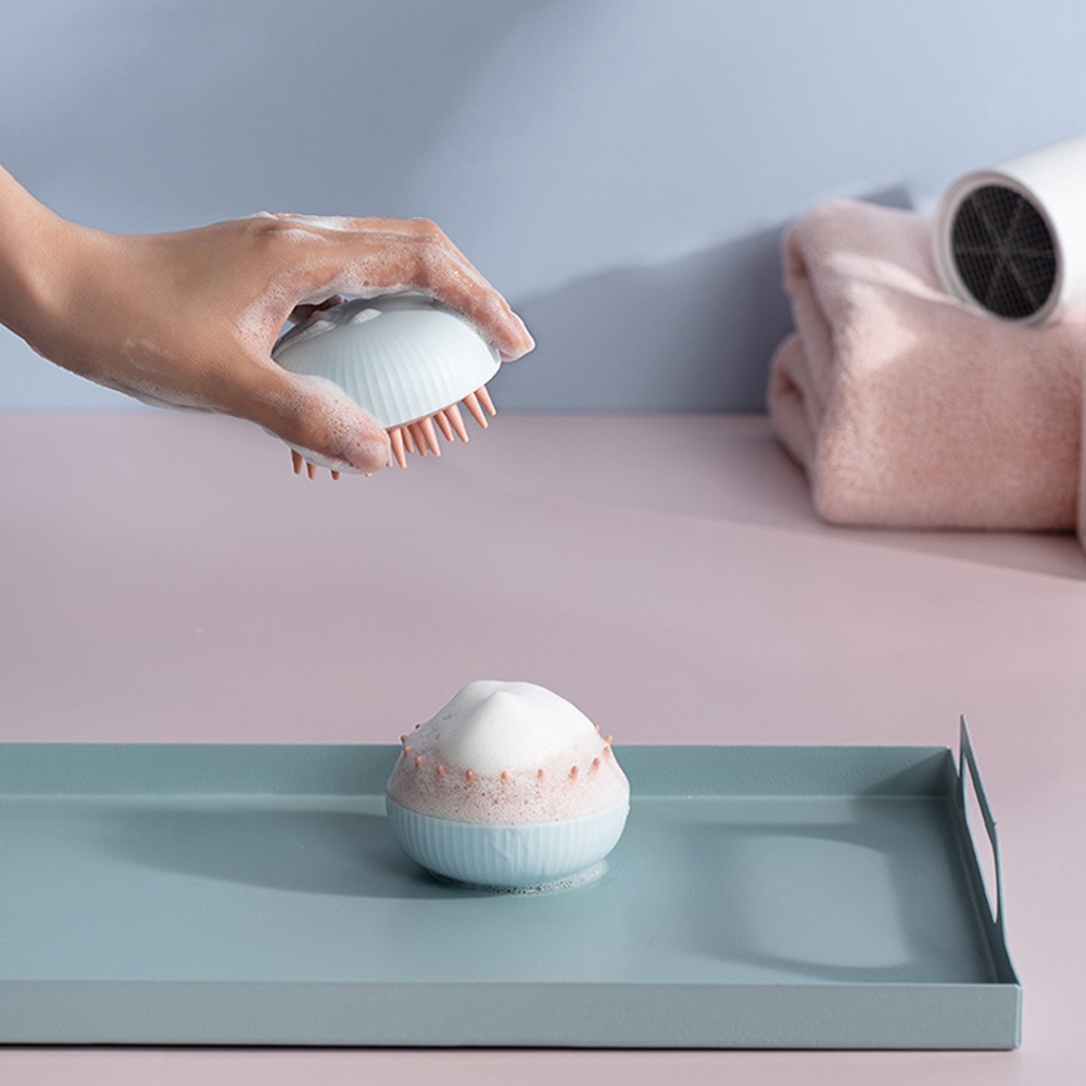 (Hàng Mới Về) Bàn Chải Gội Đầu Bằng Silicon Mềm Đa Năng Tiện Dụng