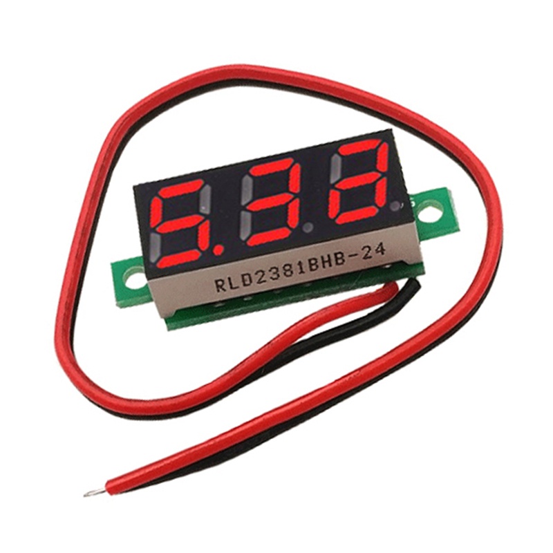 Bộ 3 Vôn Kế Kỹ Thuật Số 0.28 inch DC 2.5-30V 2 Dây Có Thể Điều Chỉnh Điện Áp Cho Xe Hơi