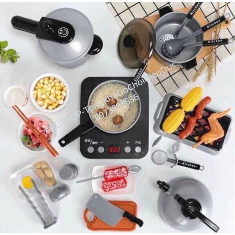 Đồ Chơi Nấu Ăn ❤️Bộ Nấu Ăn Loại To Cao Cấp Mô Phỏng Thật, Home Kitchen Play Set, Đem Đến Trải Nghiệm Hoàn Hảo Cho Bé