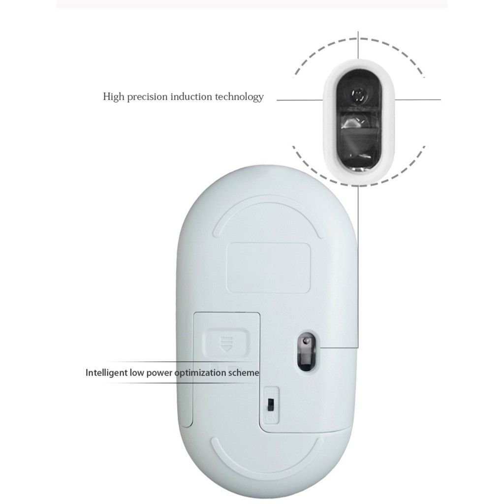 Chuột không dây bluetooth dễ thương 2.4G pin sạc 1200 DPI