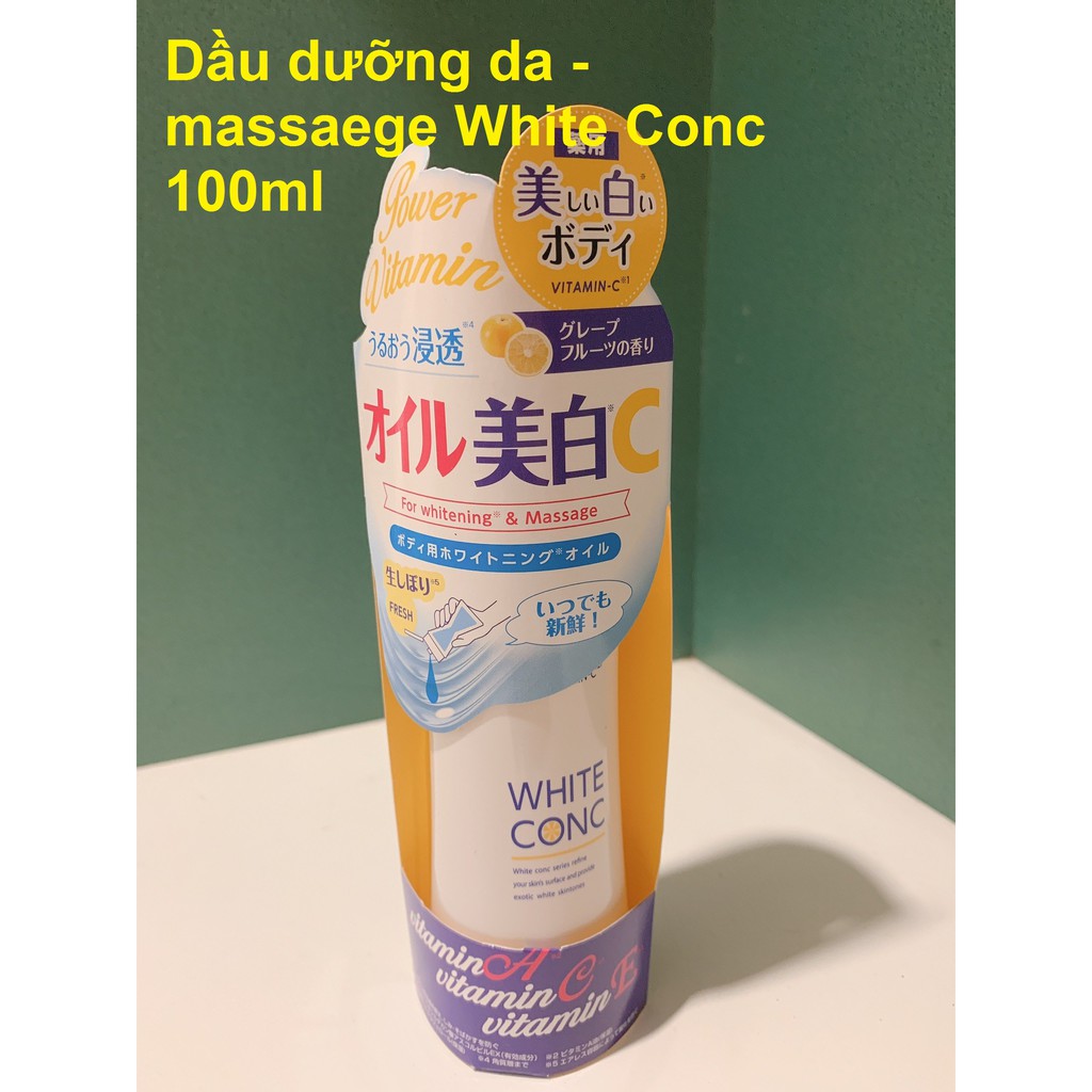 Dầu Dưỡng Trắng White Conc Whitening Massage Oil 100ml