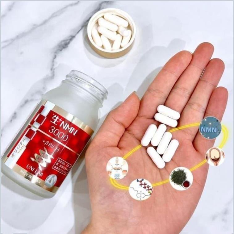 Viên Uống Trẻ Hóa NMN 3000 BRich Viên Uống Bổ Sung Collagen Chống Lão Hóa Nhật Bản Lọ 60 Viên