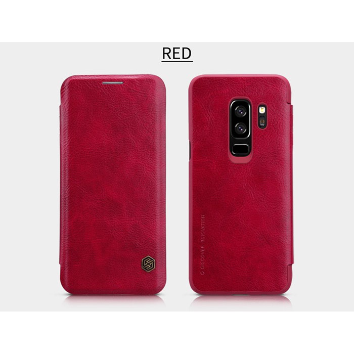 Bao da Galaxy S9 Plus Nillkin Qin Leather - tặng dán lưng Carbon