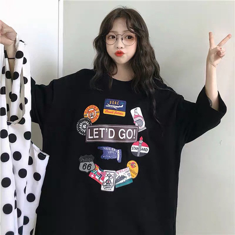 Áo thun tay lỡ form rộng unisex oversize, áo phông nam nữ đẹp ulzzang LET'D GO ANHStore A19