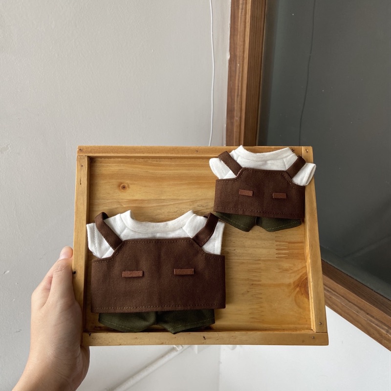 OUTFIT DOLL 10cm 15cm 20cm bộ tạp dề coffee cho doll 15cm & 20cm