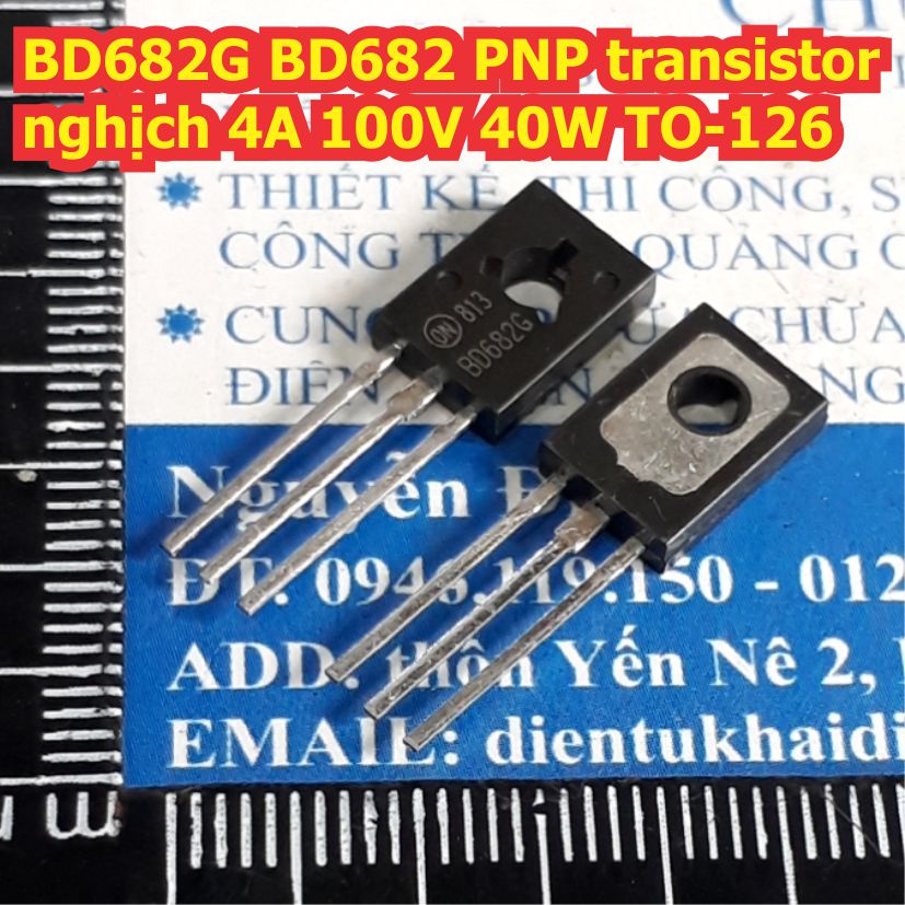 10 con BD682G BD682 PNP transistor nghịch 4A 100V 40W TO-126 kde8152