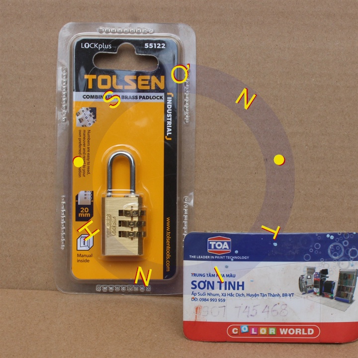Ổ KHÓA ĐỒNG MẬT KHẨU 20mm, 30mm TOLSEN 55122, 55123 - HÀNH CHÍNH HÃNG