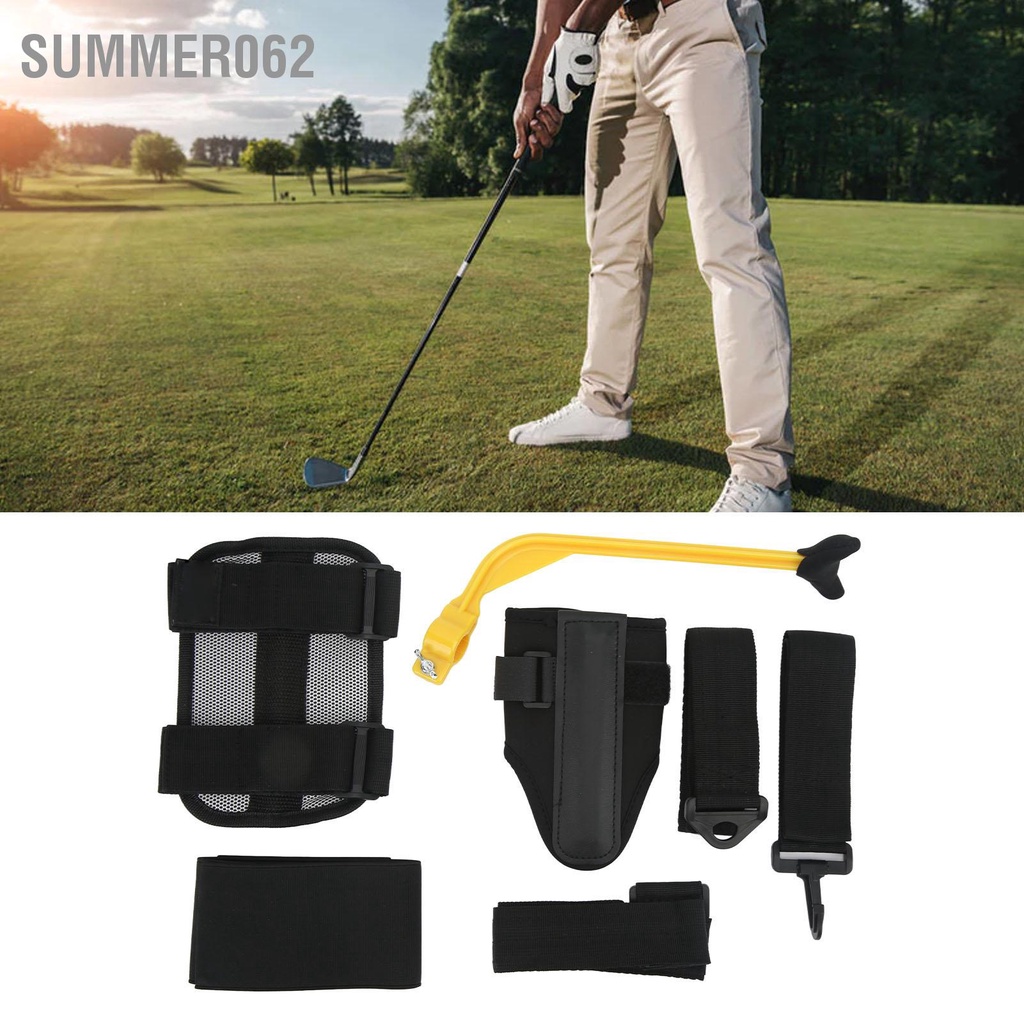 [Hàng Sẵn] 5 cái Máy tập Golf Swing Huấn luyện viên PVC Neoprene Tư thế Correstion Vòng đeo tay Băng cổ cố định Chân thanh Bộ điều chỉnh 【Summer062】