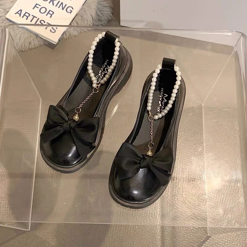 Giày nữ lolita quai ngọc thắt nơ siêu xinh