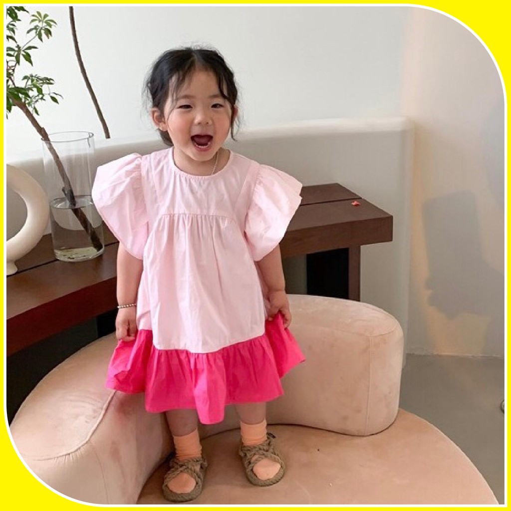 Váy đuôi cá hồng đậm cho bé sz 80-130, váy bé gái V012