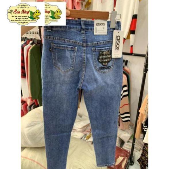 [1 NGÀY DUY NHẤT] Quần Bò Dáng Baggy Thêu Kenzo Sau Túi Cực Chất | BigBuy360 - bigbuy360.vn