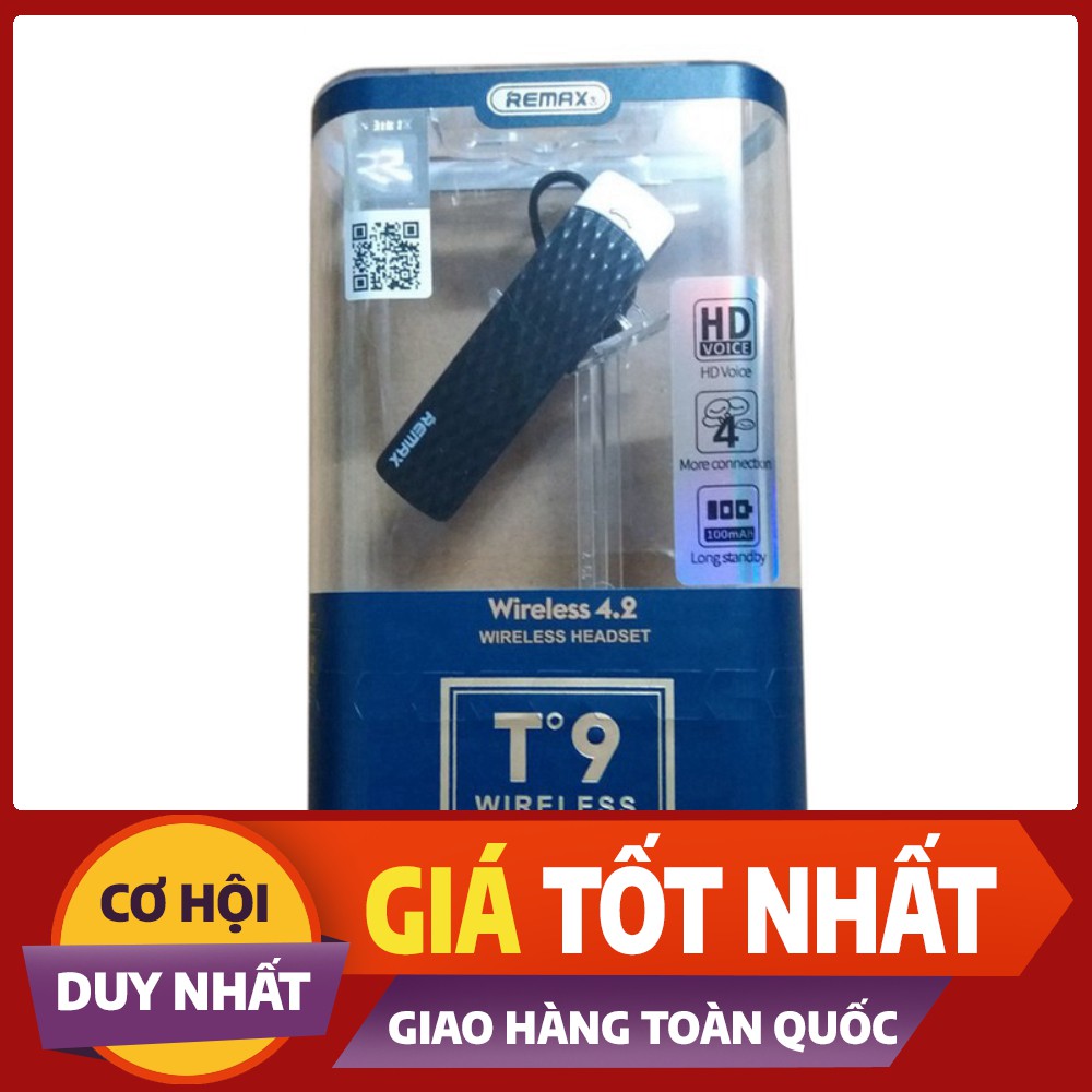 Tai Nghe Bluetooth Remax RB-T9 HD Voice V4.2 Pin Trâu Chính Hãng - BH 1 năm