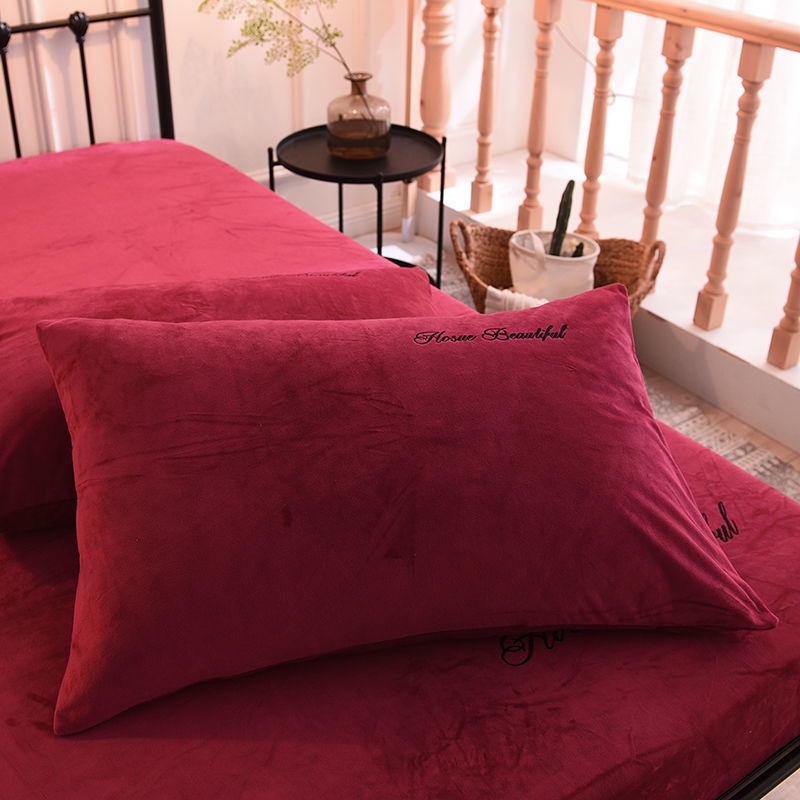 Bộ 2 Vỏ Gối Lông Nhung Mềm Mại Kích Thước 48 * 74cm