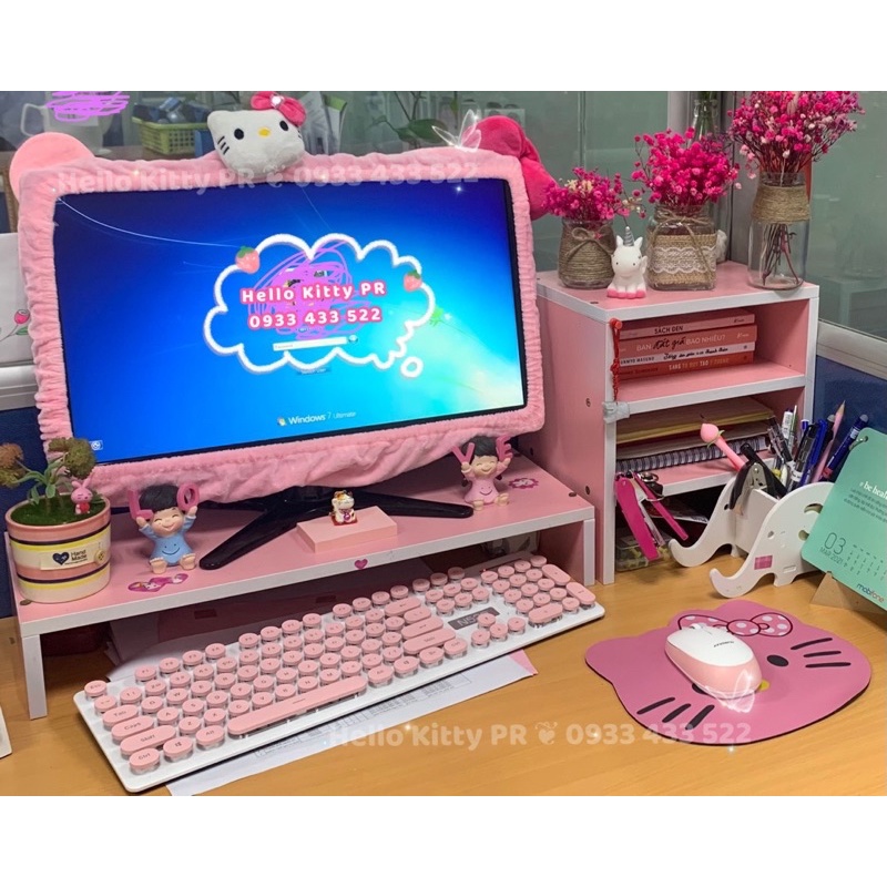 Bọc viền tivi, laptop, bọc quạt Hello Kitty